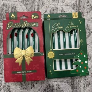 Glass Straws with Cleaning Brushes